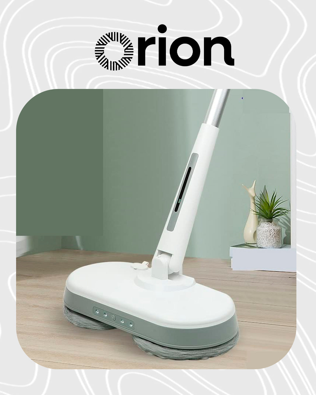 Mop Elétrico 2 em 1 Orion – Limpeza Eficiente e Prática para Sua Casa