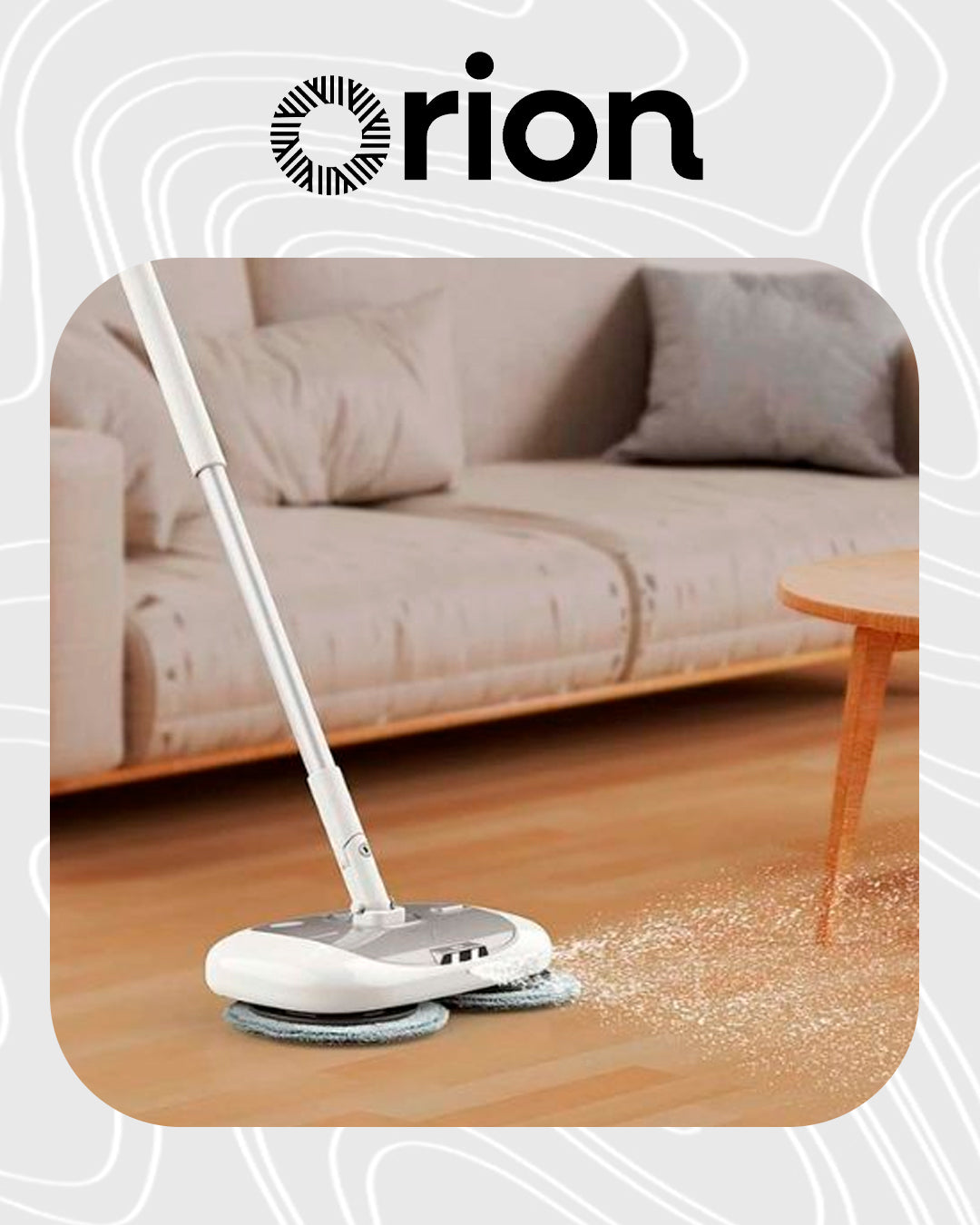 Mop Elétrico 2 em 1 Orion – Limpeza Eficiente e Prática para Sua Casa