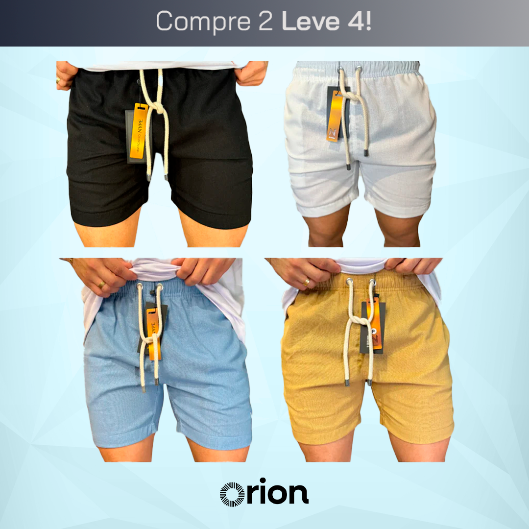 Kit 4 Shorts de Linho (COMPRE 2 LEVE 4)