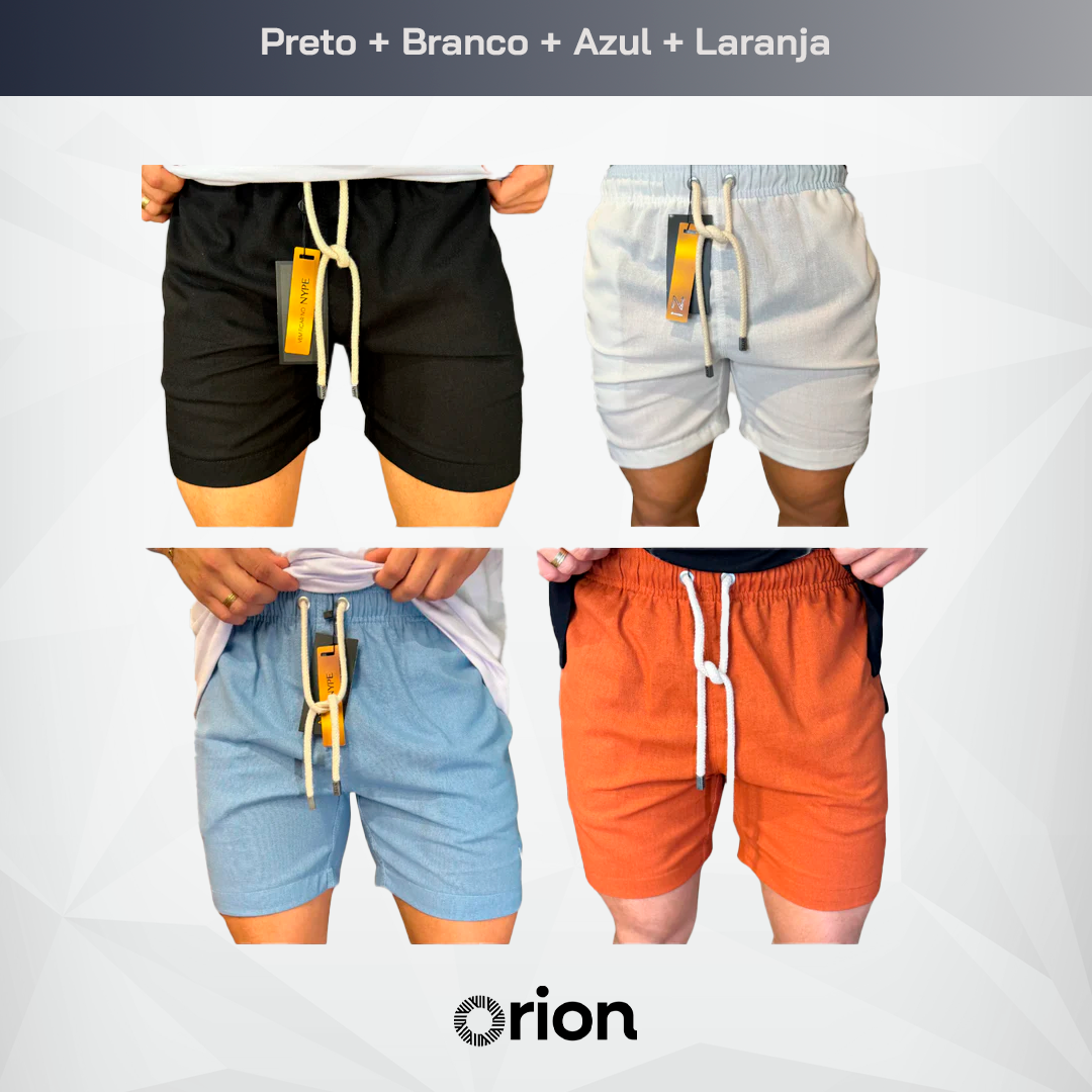Kit 4 Shorts de Linho (COMPRE 2 LEVE 4)