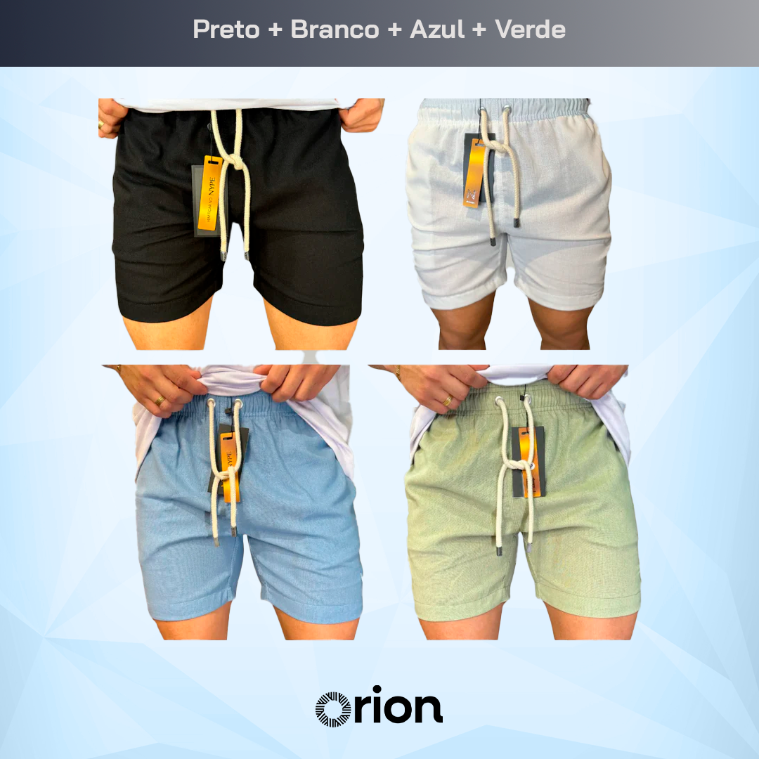 Kit 4 Shorts de Linho (COMPRE 2 LEVE 4)