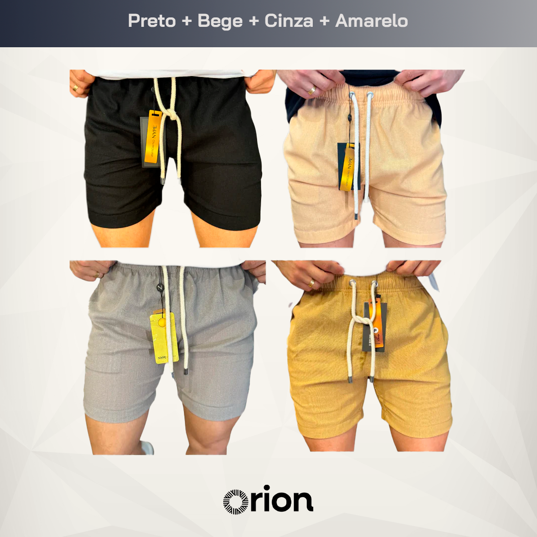 Kit 4 Shorts de Linho (COMPRE 2 LEVE 4)